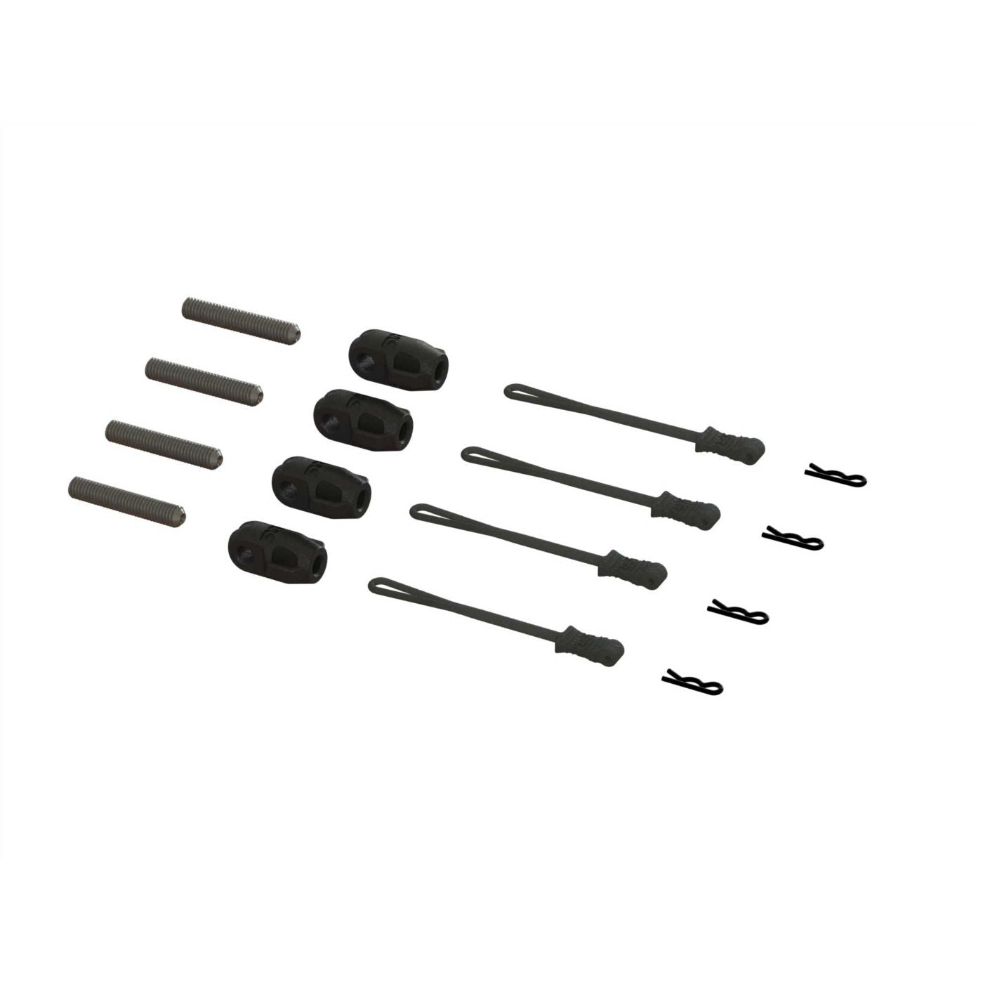 Arrma Brace Rod Ends W/Pins And Retainers (4) ARA320477