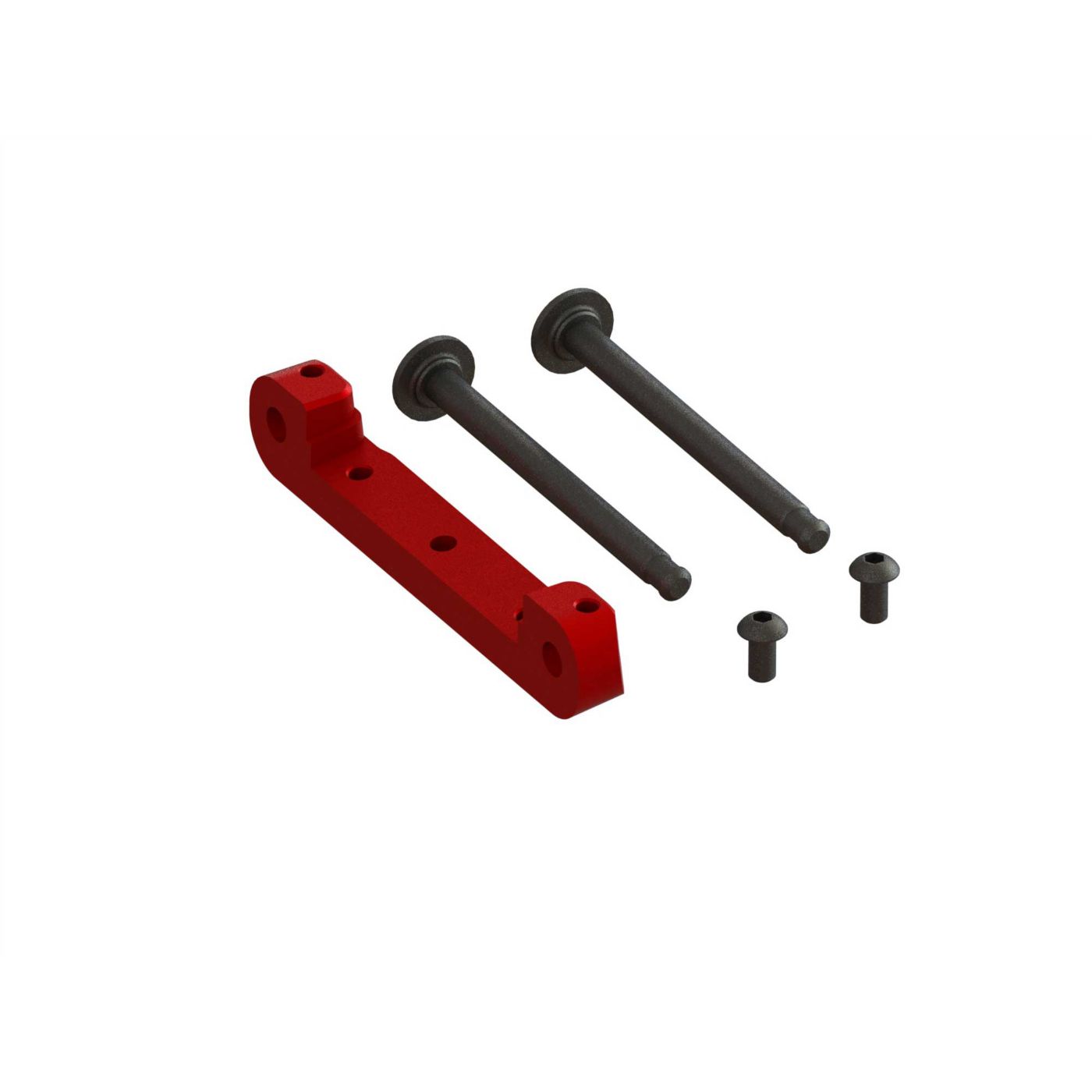 Arrma Front Upper Suspension Mount CNC Aluminum Red (Kraton / 6S) ARA330659