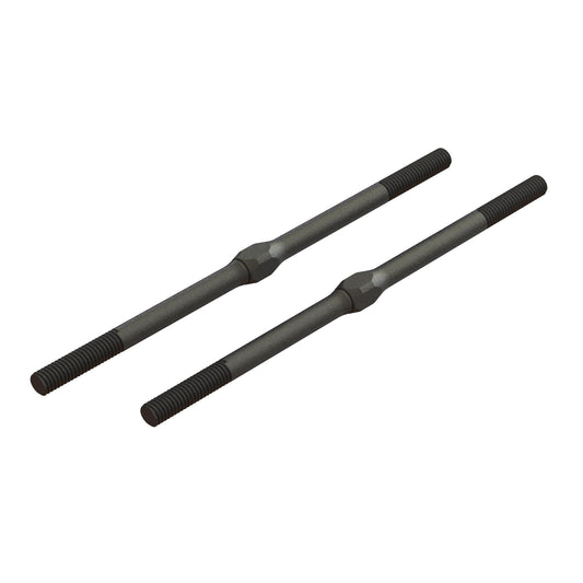 Arrma Steel Turnbuckle, M4 x 95mm Black (2) ARA330717