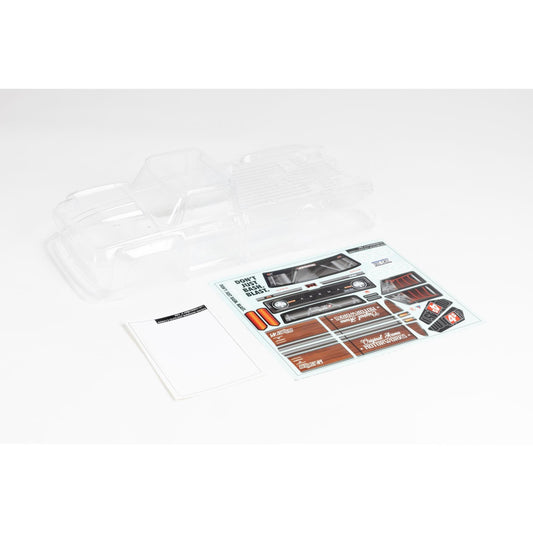 Arrma 1:10 Clear Body with Decals and Window Masks: OUTCAST 4X4 BL ARA402322