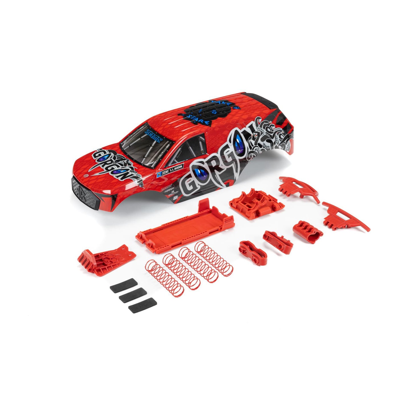 Arrma GORGON Painted Decaled Body Set, Red ARA402351