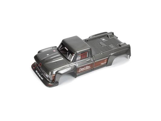 Arrma Painted Decaled Trimmed Body, Gunmetal: Outcast 4x4 ARA402360