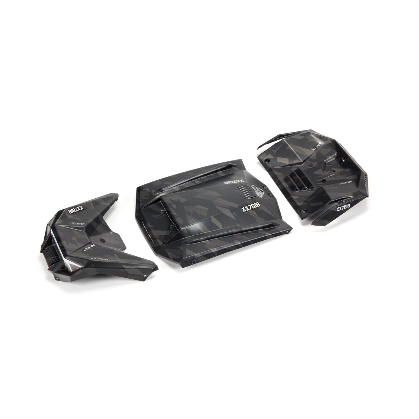 Arrma Exterior Body Panels Painted, Black Camo: FIRETEAM ARA411023
