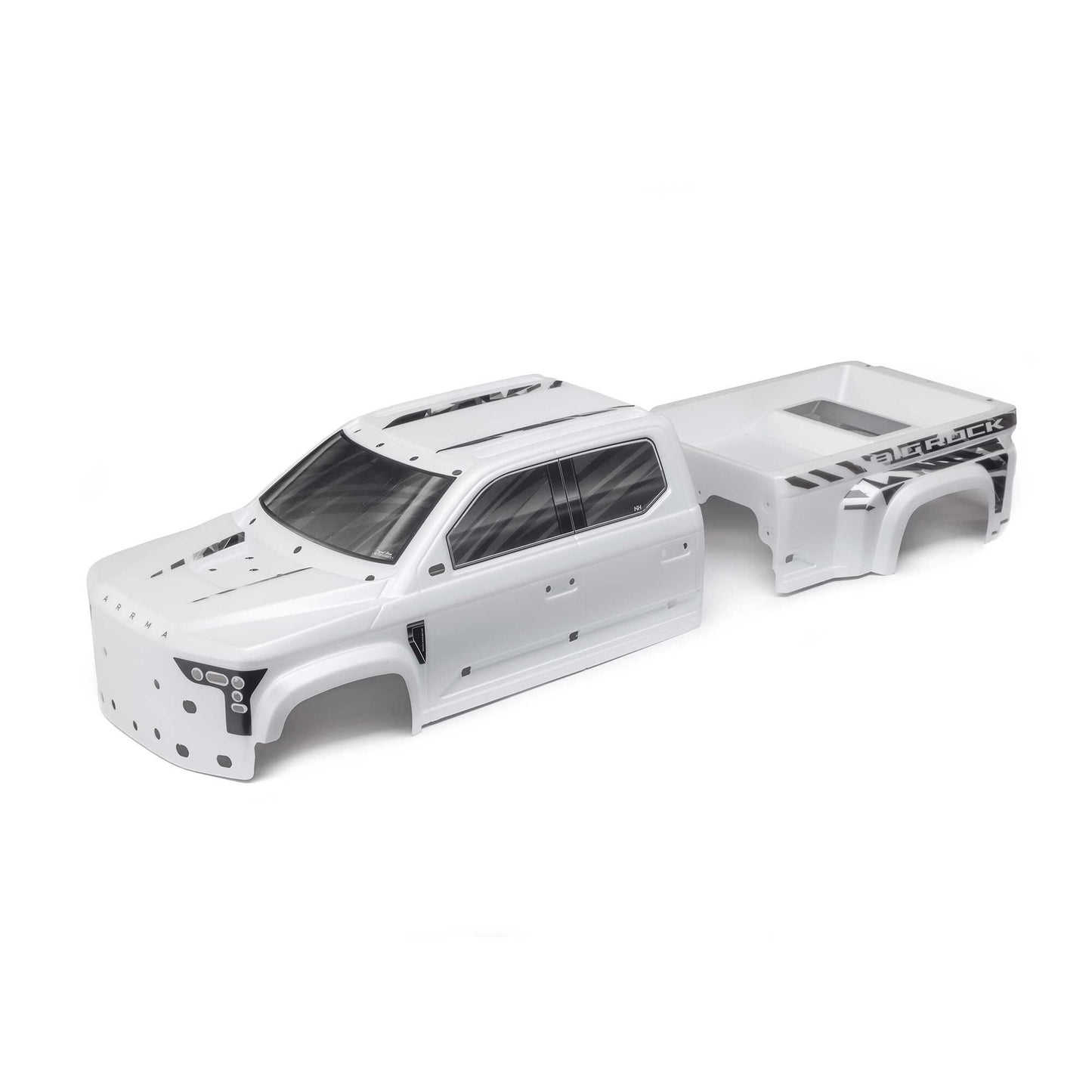Arrma BIG ROCK 6S BLX Painted Decaled Trimmed Body, White ARA411028