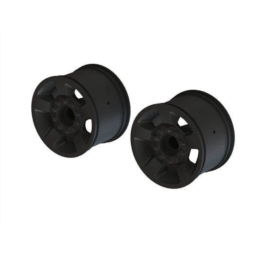 Arrma 2.8" Wheel 14mm Hex (Black/2) ARA510116