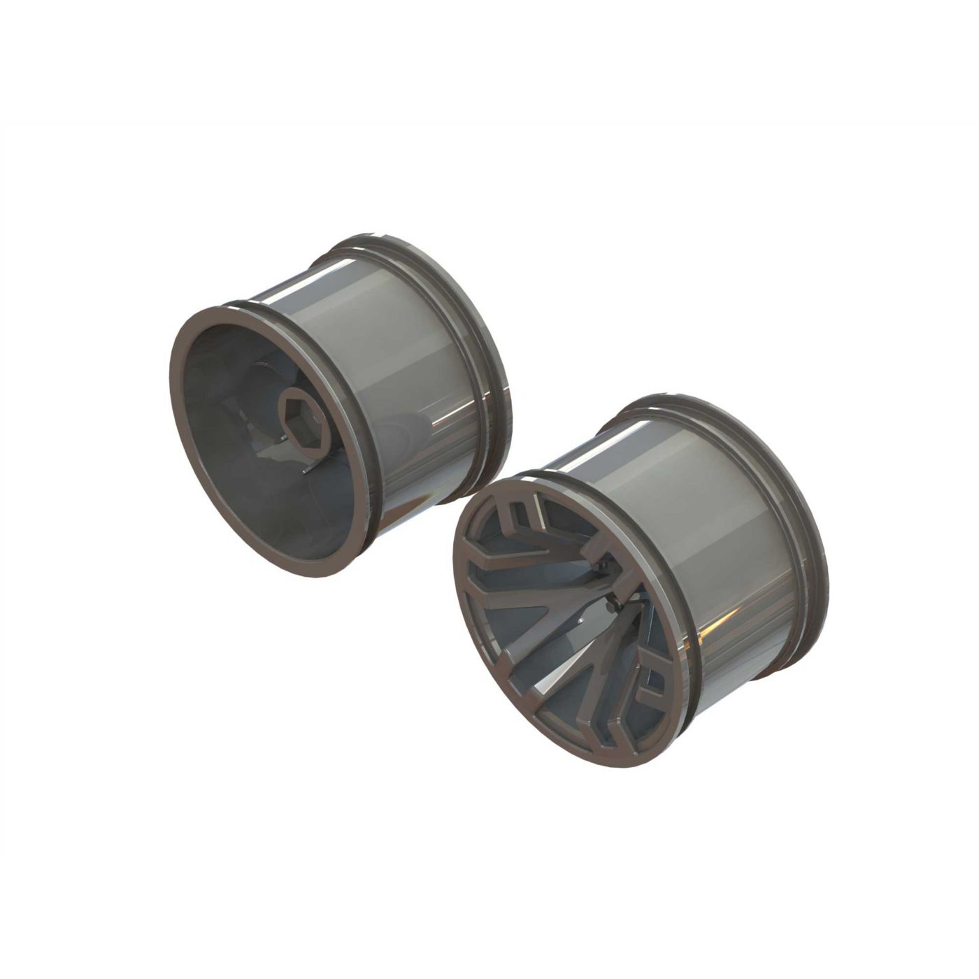 Arrma MT 2.8" Wheel 14mm Hex Gun Metal (2) ARA510125