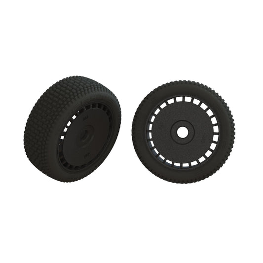 Arrma dBoots Exabyte Glued Tire Set, Black (2) ARA550098