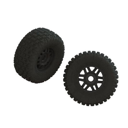 Arrma dBoots FORTRESS LP Tire Set Glued Black (2) ARA550110