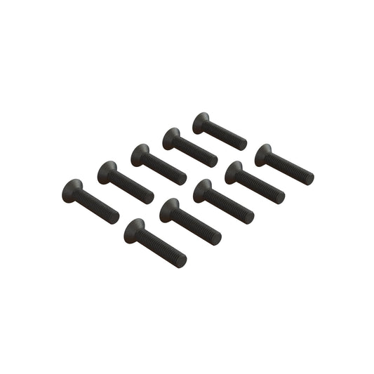 Arrma Flat Head Hex Machine Screw, M3x14mm (10) ARA722314