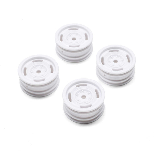 Axial 1.0 Bronco Heritage Wheels, White: SCX24 AXI-2184