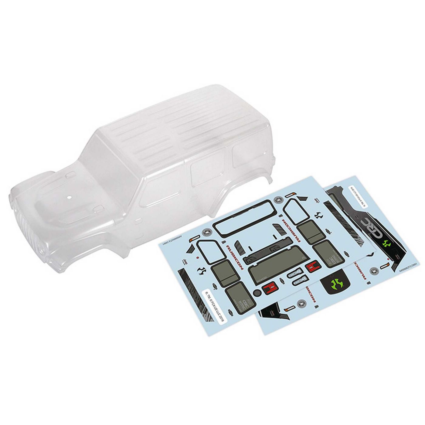 Axial 2019 Jeep JLU CRC Body, Clear & Precut: SCX24 AXI200000