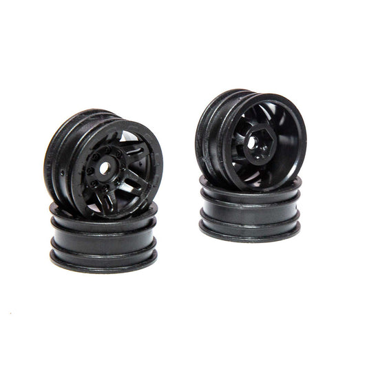 Axial 1.0 Rockster Wheels Black (4pcs): SCX24 AXI40002