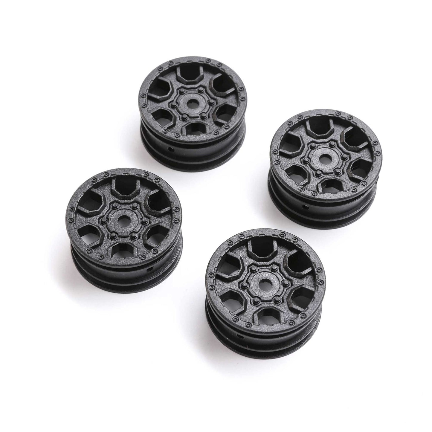 Axial 1.0 Ford Bronco Wheel, Black (4): SCX24 AXI40006
