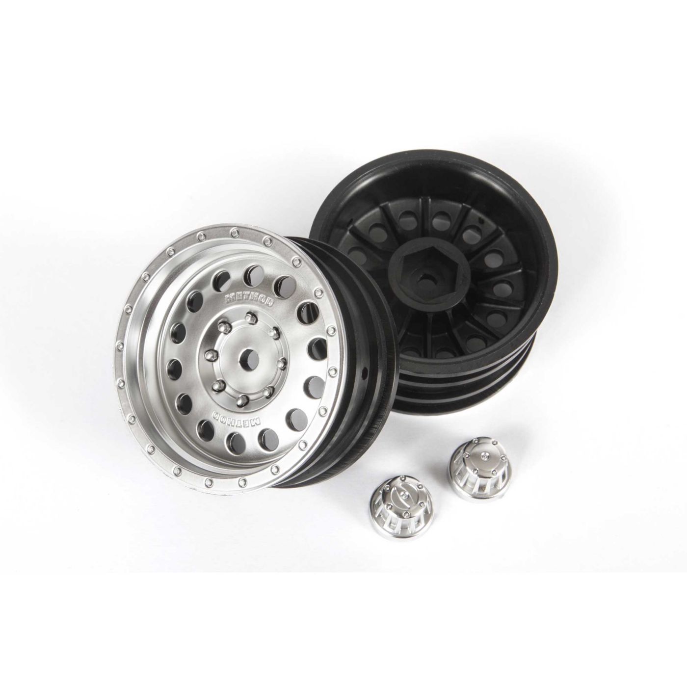 Axial 1.9 Method MR307 Hole Wheel Satin Silver (2pcs) AXI43003