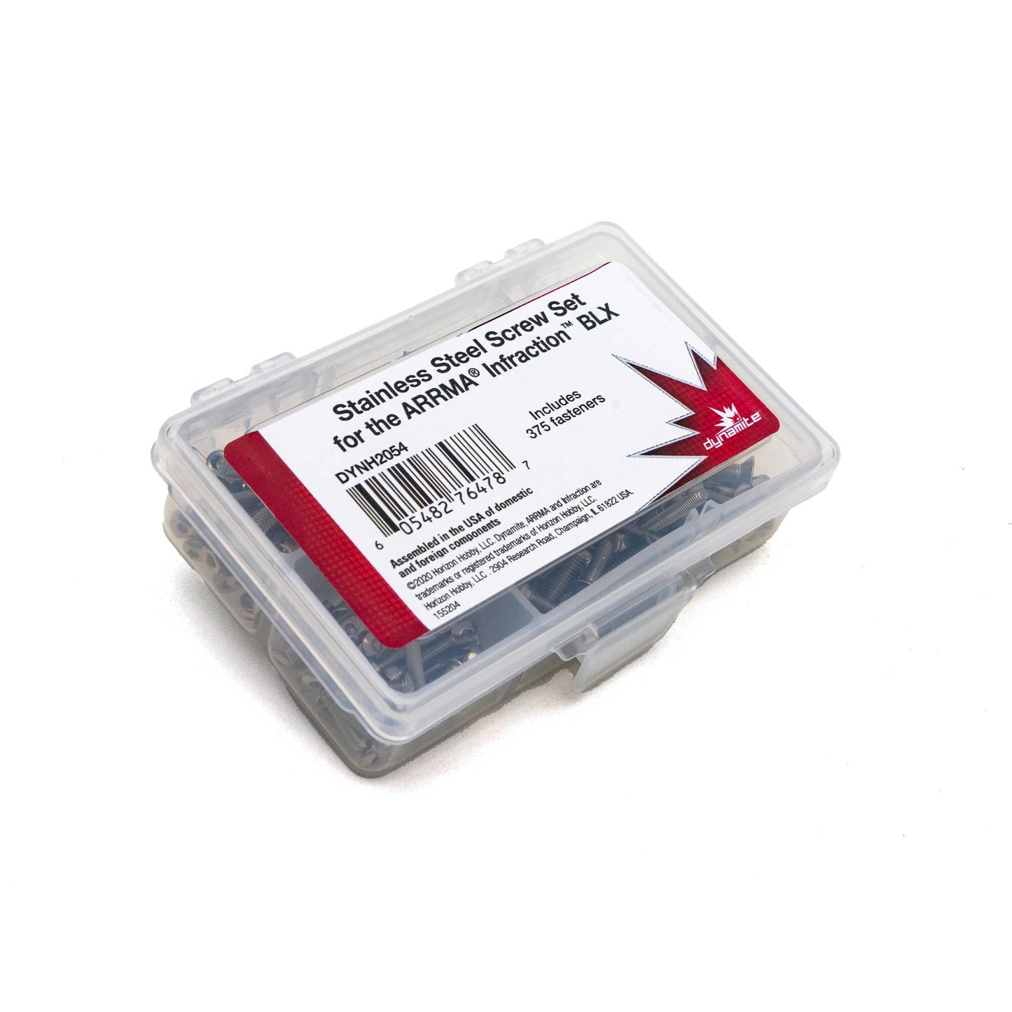 Dynamite Stainless Steel Screw Set: ARRMA INFRACTION BLX DYNH2054