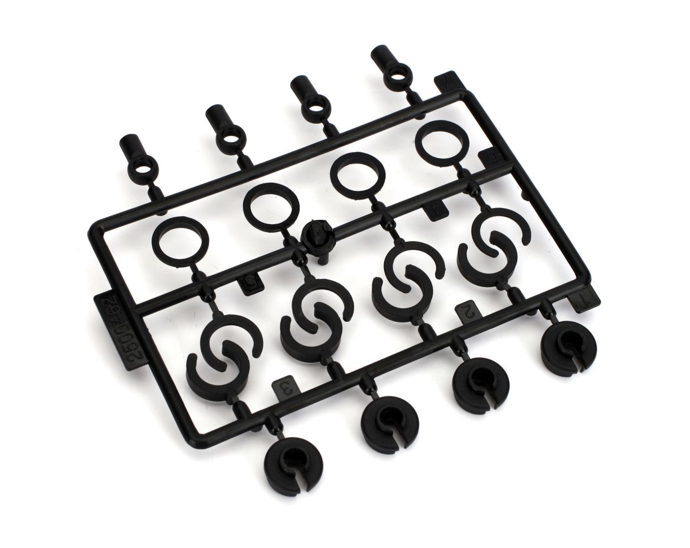 ECX Shock End, Spr Cup, Spr Clip Set: 1:10 2wd All ECX1038