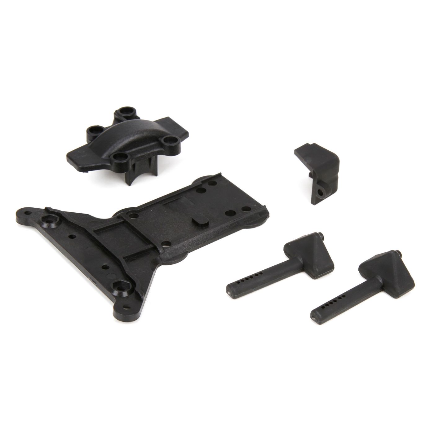 ECX Gear Cover/Kick Plate/Battery Mnts: 1:10 4wd All ECX231010