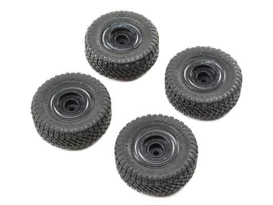 ECX F/R PrmntTire, Black(4): 1/24 Barrage: RTR ECX40010