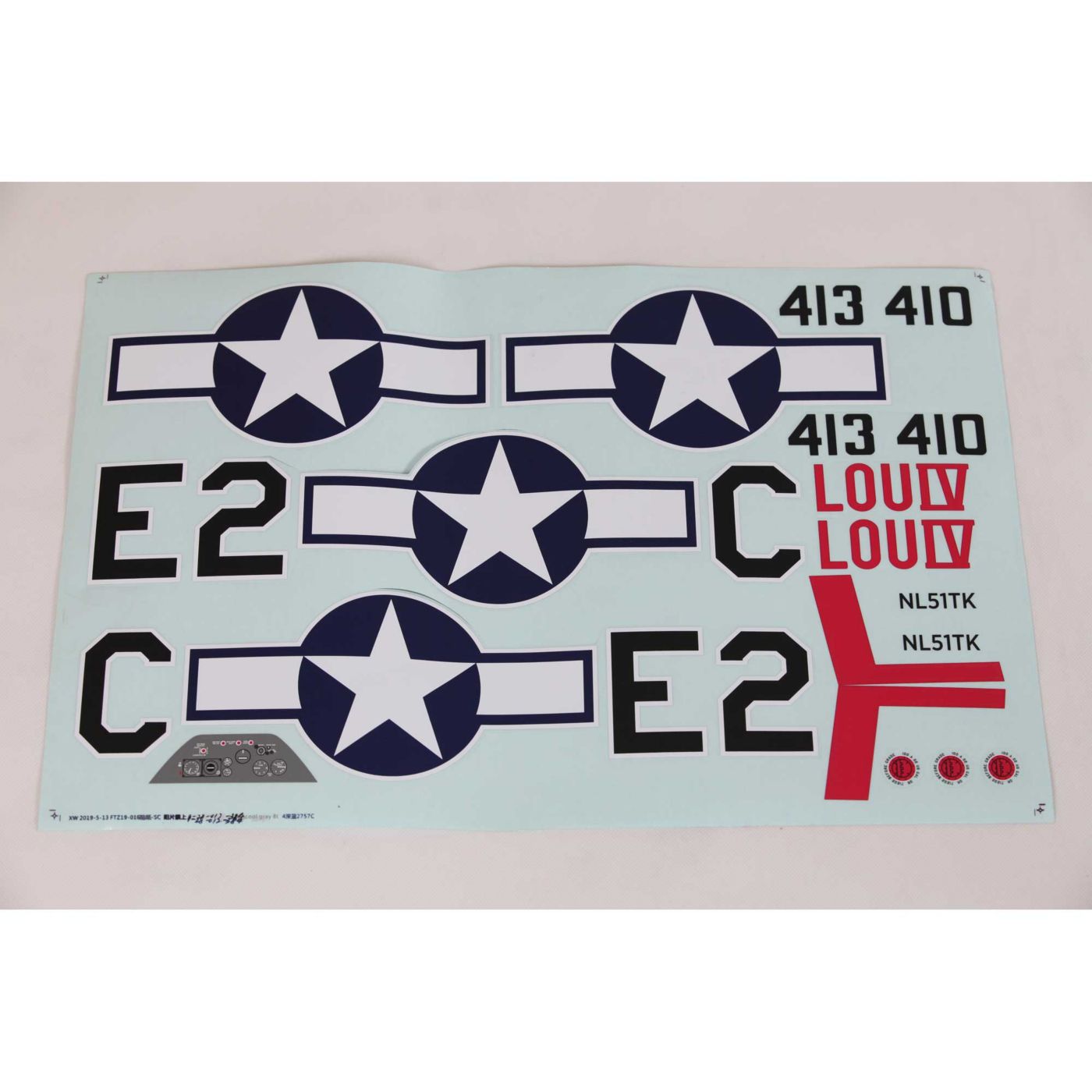 E-flite Decal Set: P-51D 1.5m EFL01270