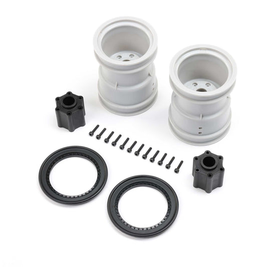 Losi 2.6" Wheel with Beadlock Ring, Black (2): LMT 2.0 LOS-1816