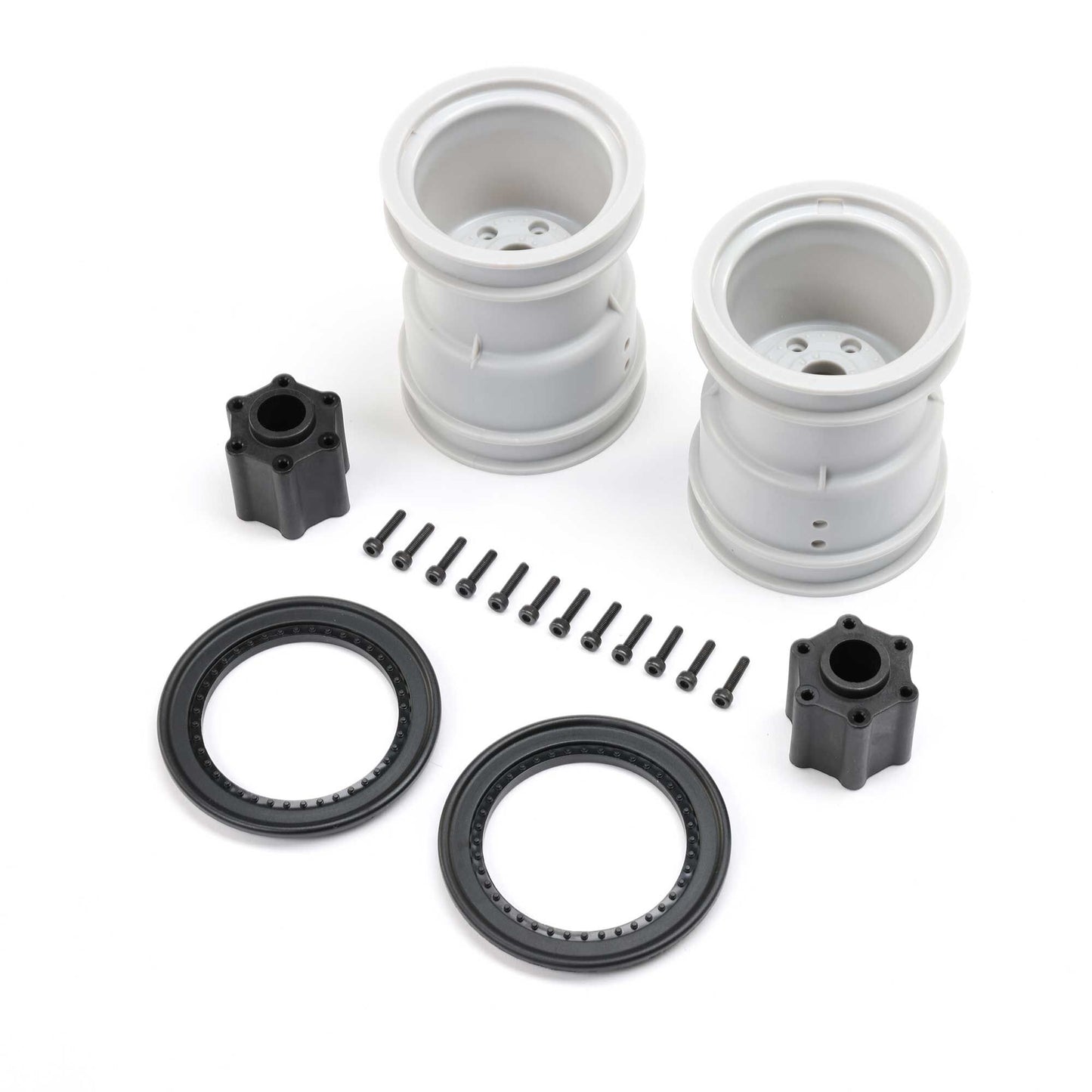 Losi 2.6" Wheel with Beadlock Ring, Black (2): LMT 2.0 LOS-1816