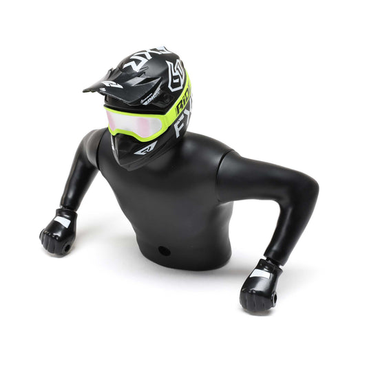 Losi Rider Figure Upper, FXR Yellow: PM-SM/MX LOS-2284