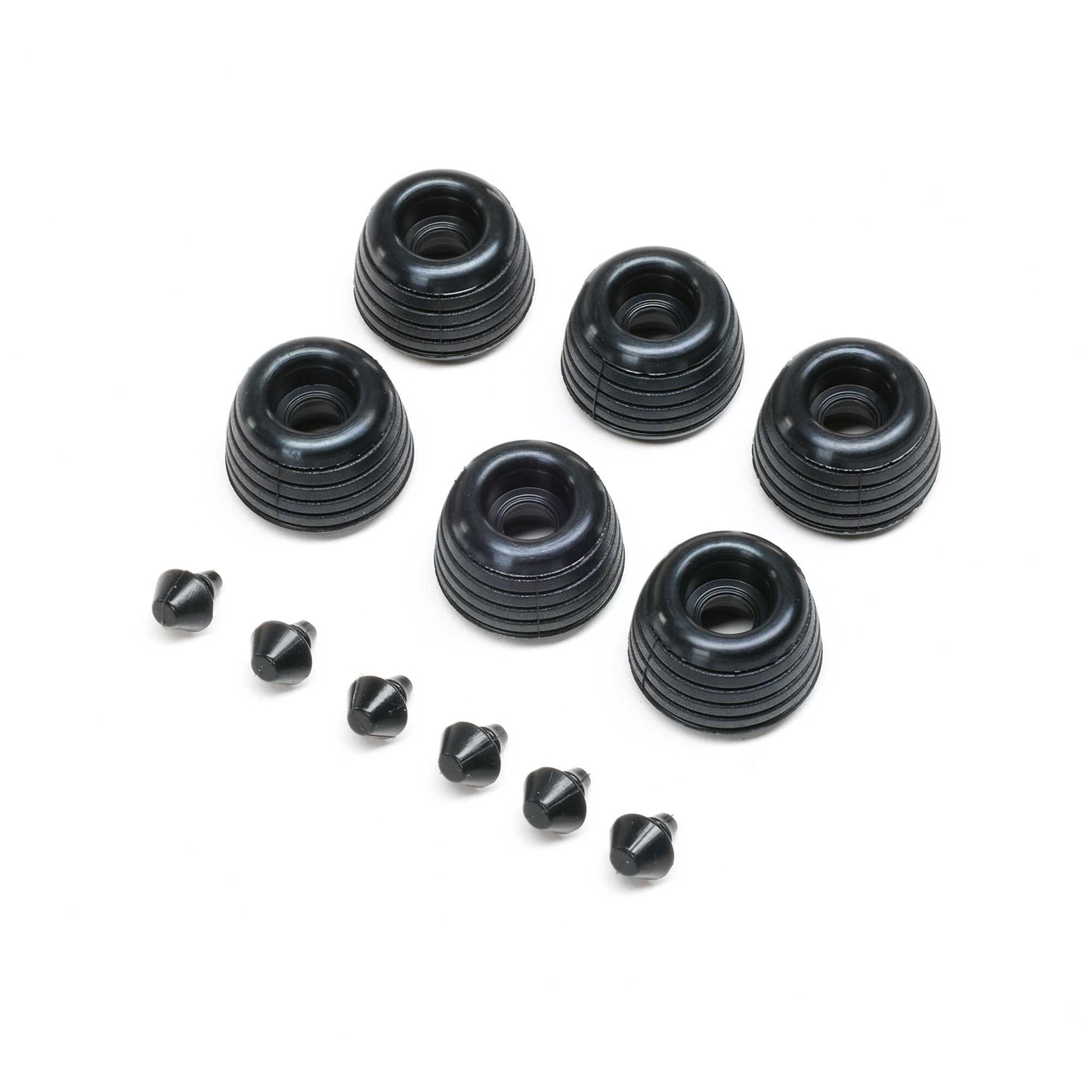 Losi Rubber Lean Bar Wheels & Stops (6): PM-SM/MX LOS-2288