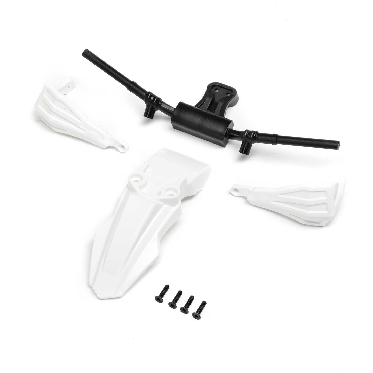 Losi Fender, Handguards & Handle Bars, White: PM-SM/MX LOS-2304