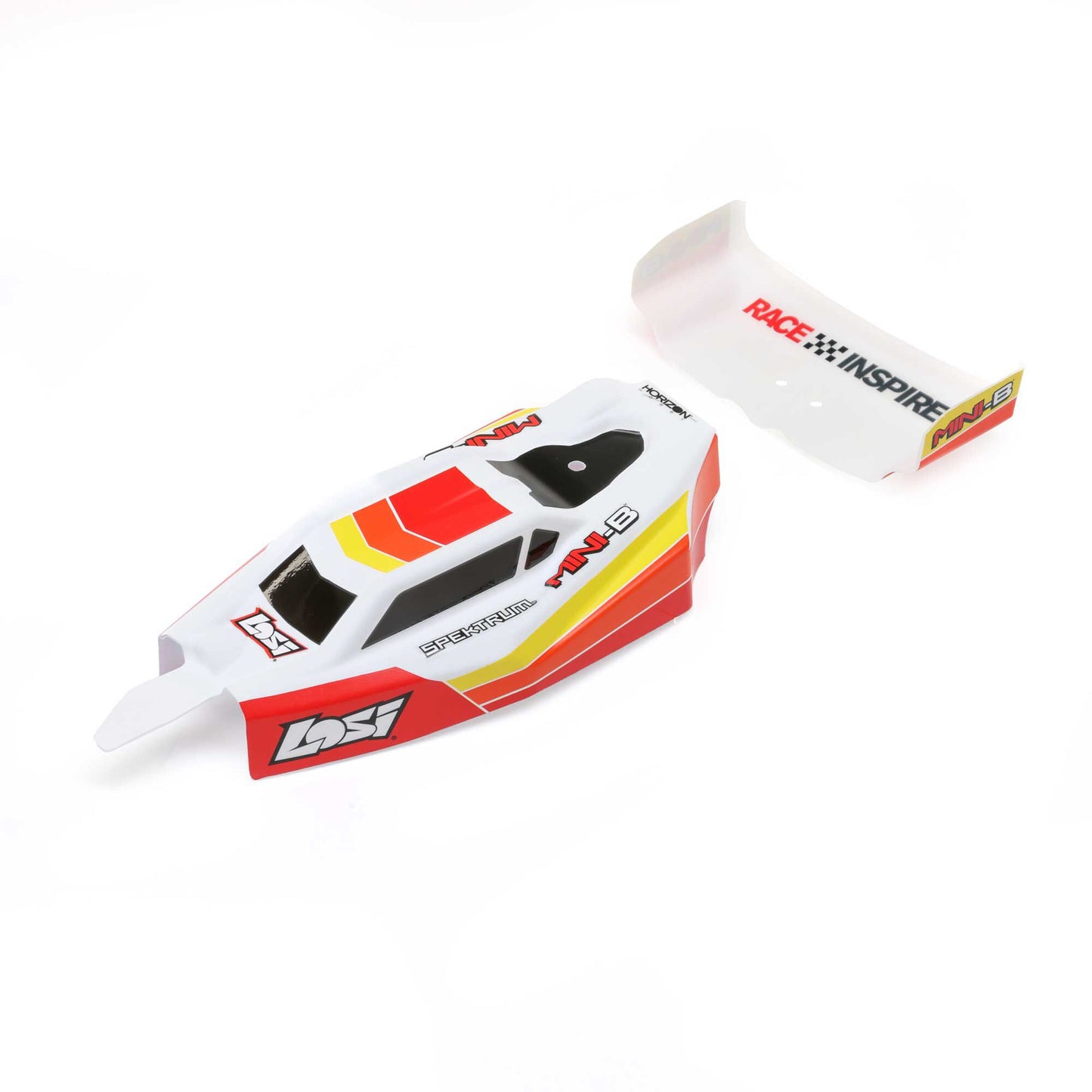 Losi Body & Wing, Red: Mini-B, BL LOS210024