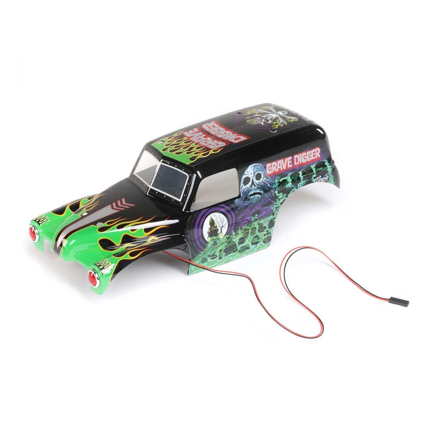 Losi Body Set, Grave Digger, Painted: Mini LMT LOS210044
