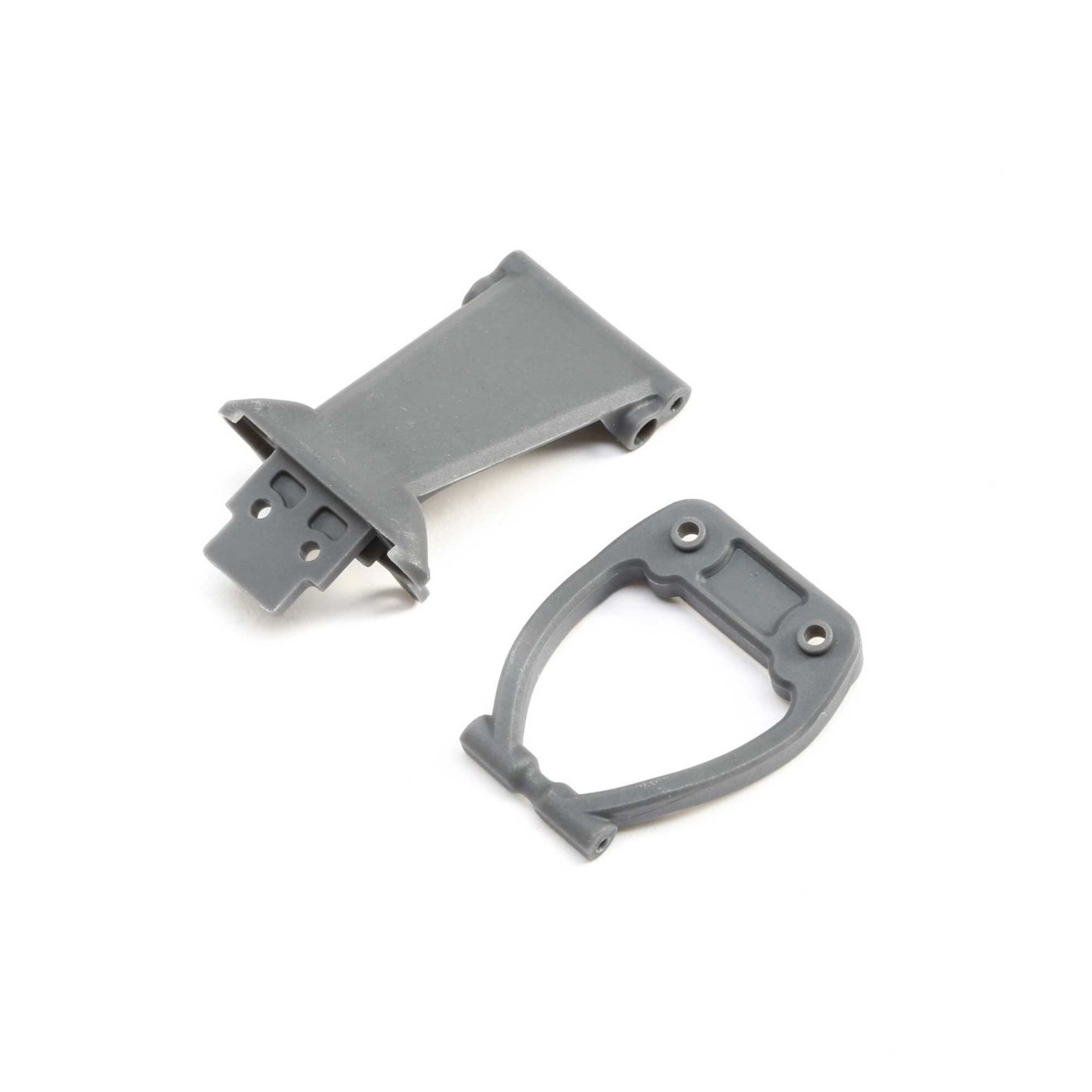 Losi Front Bumper/Skid Plate&Support,Grey: Rock Rey LOS231040