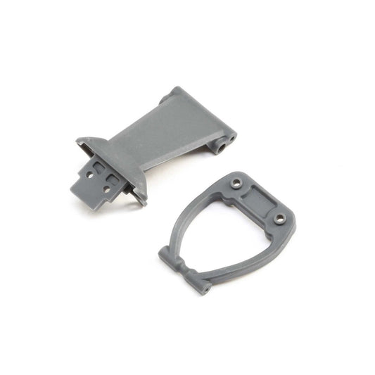 Losi Front Bumper/Skid Plate&Support,Grey: Rock Rey LOS231040