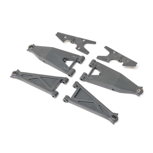 Losi Front Suspension Arm Set, Gray: RZR Rey LOS234053