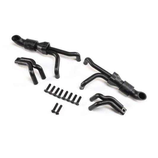 Losi 4n1 Collective Headers, Silver: LMT LOS241035