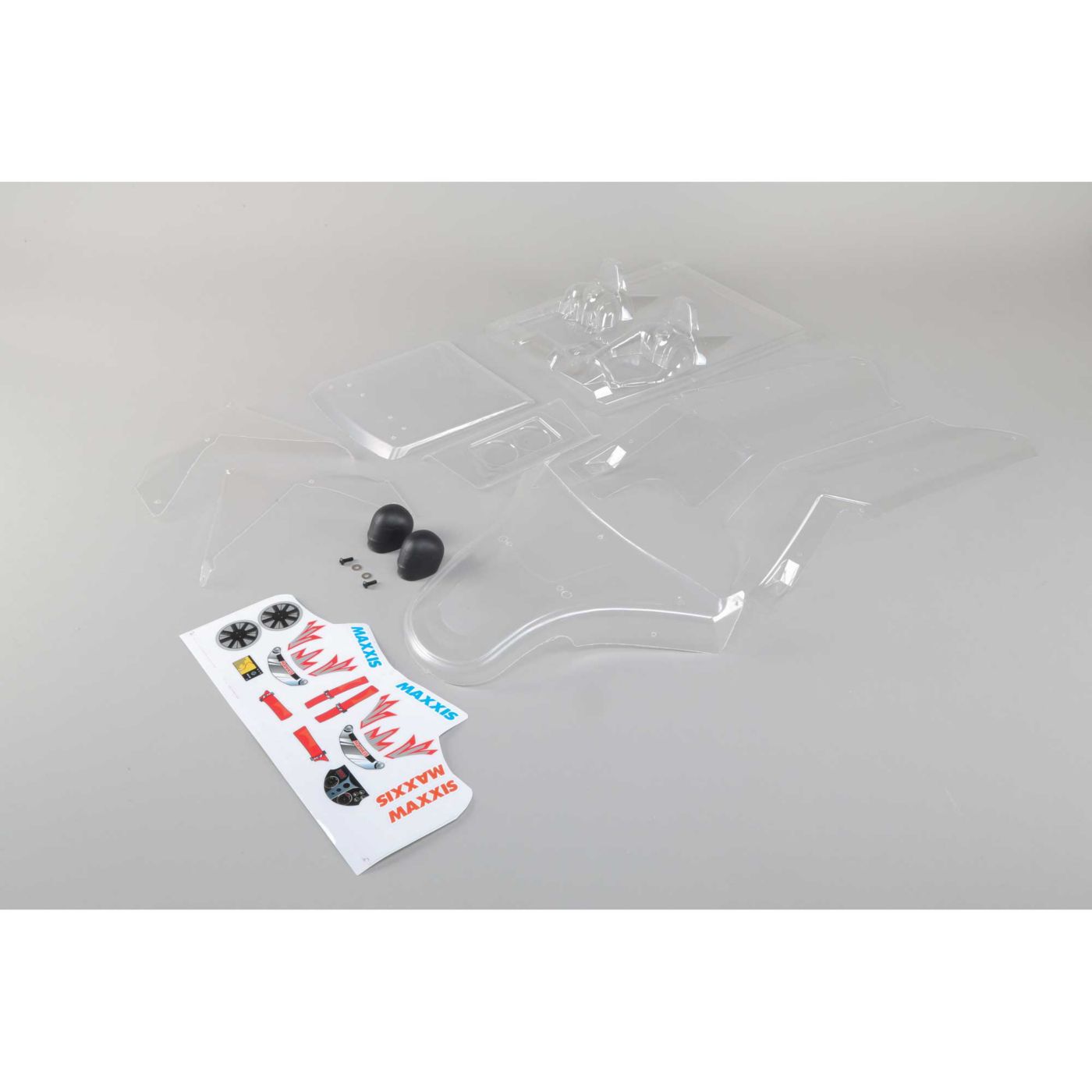 Losi Body Set w/sticker sheet, Clear: DBXL-E LOS250018