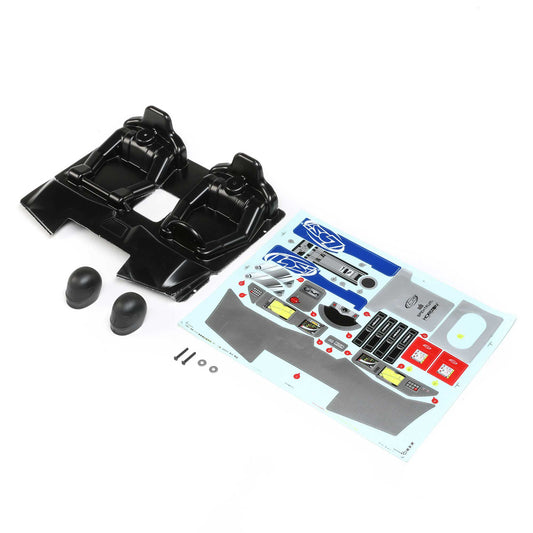 Losi Interior Set w/Helmets, Clear: SBR 2.0 LOS250047