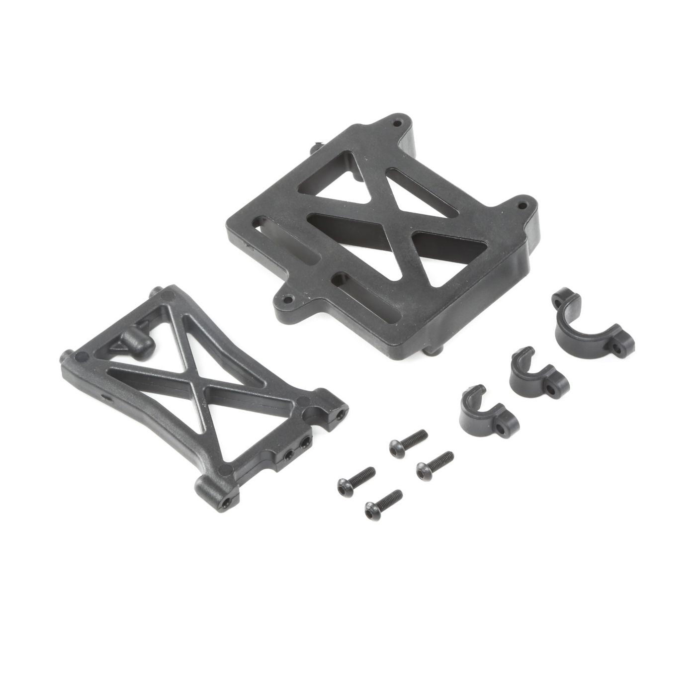 Losi ESC Mount Plate, Standoff & Clamps: DBXL-E LOS252060