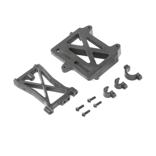 Losi ESC Mount Plate, Standoff & Clamps: DBXL-E LOS252060