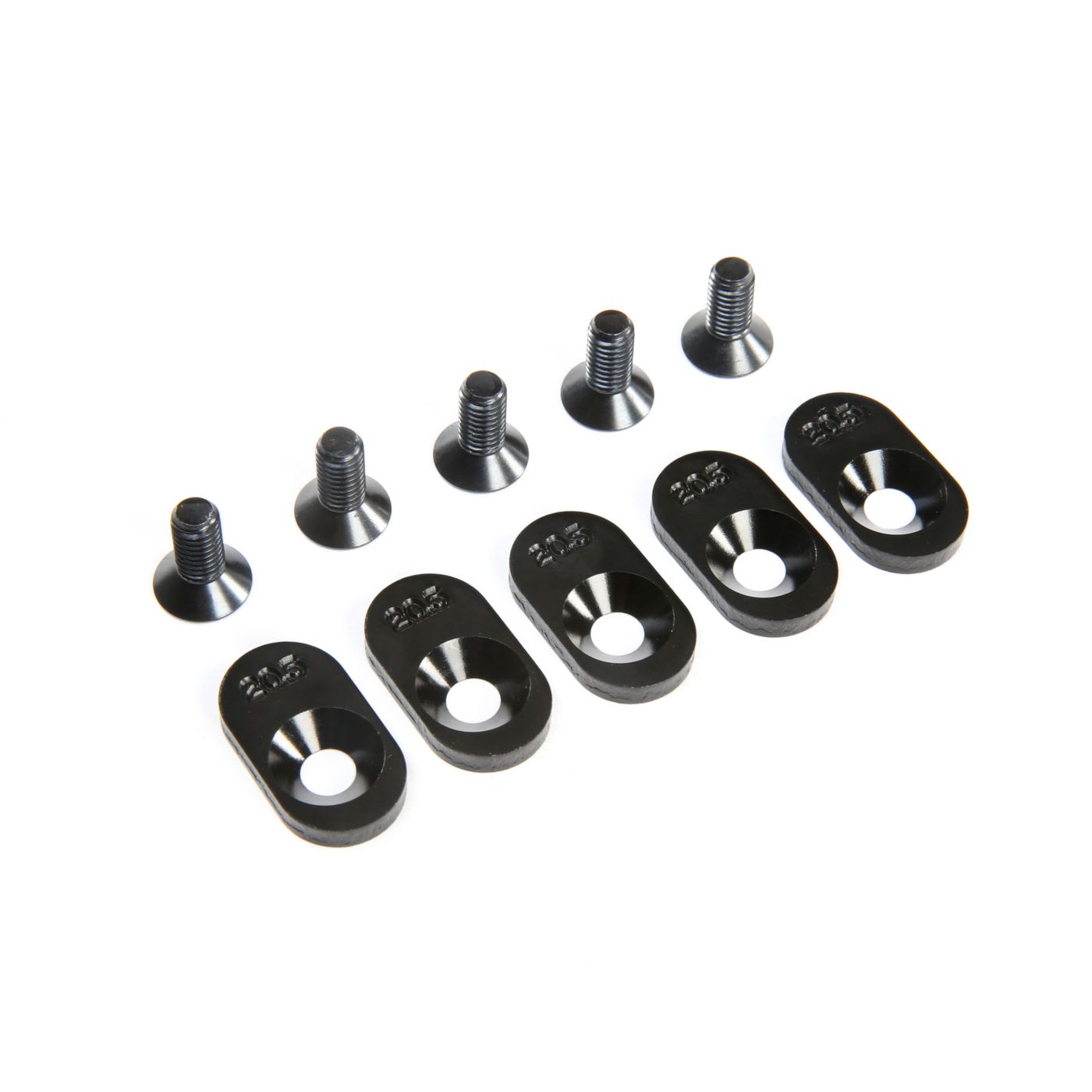 Losi EngineMntInsert&Screws, BLK, 20.5T(5): 5ive-T 2.0 LOS252104