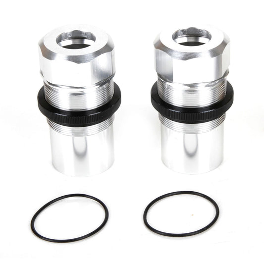 Losi Fr/Rr Shock Body, Cap, AL, Slvr(2): MTXL LOS253019