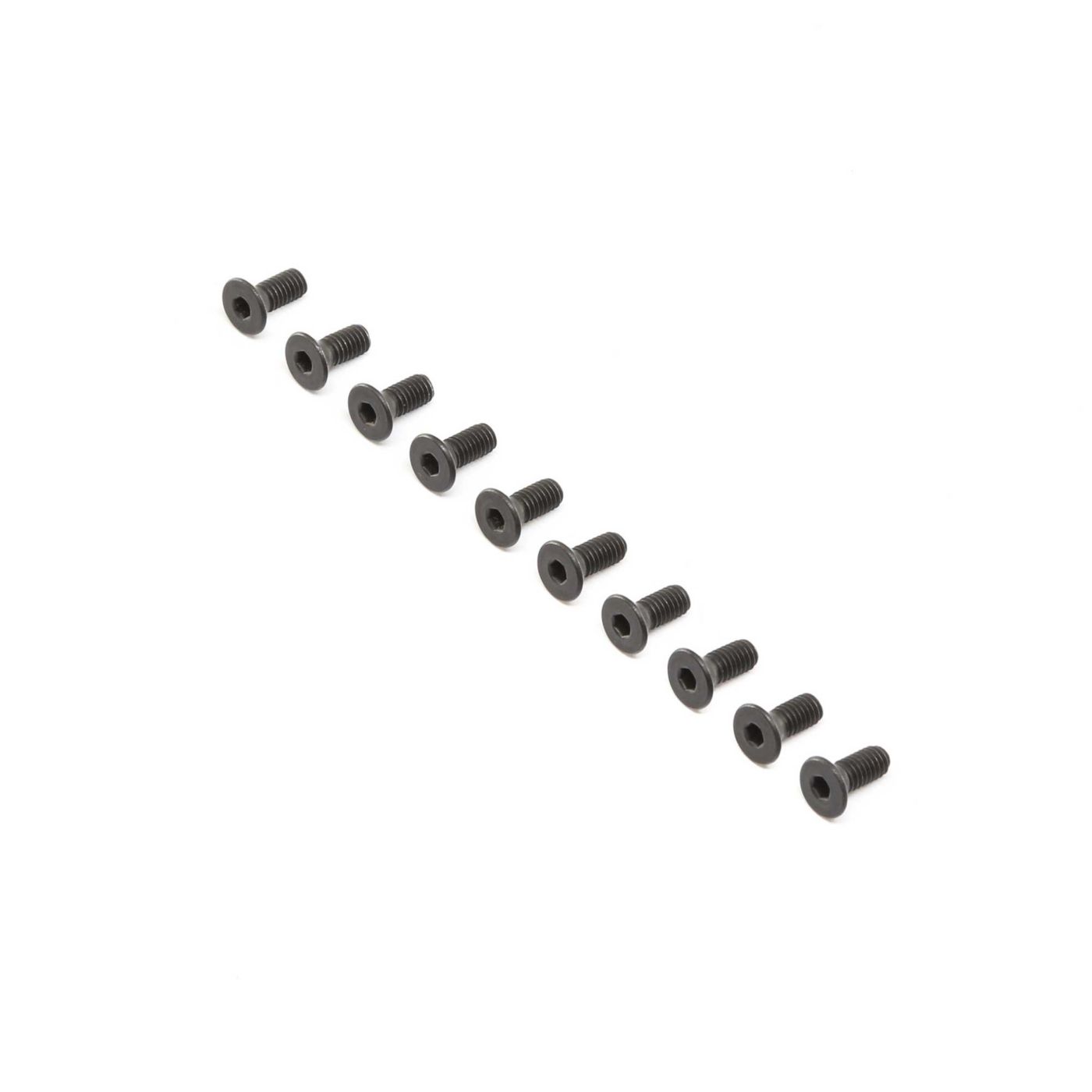 Losi Flat Head Screws, Stl, BO, M4 x 10mm (10) LOS255016