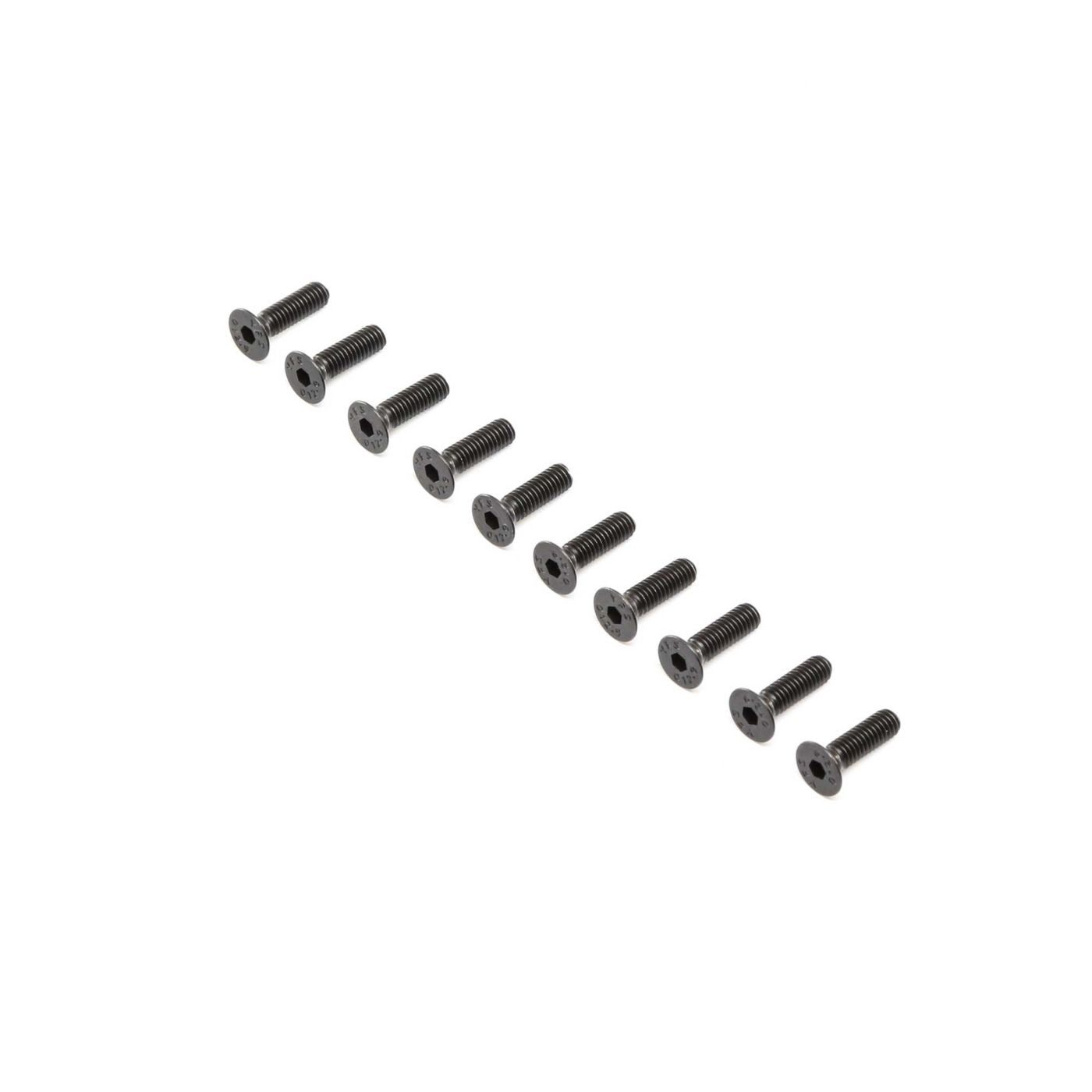 Losi Flat Head Screws, Stl, BO, M4 x 14mm (10) LOS255019