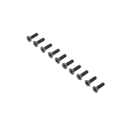 Losi Flat Head Screws, Stl, BO, M4 x 14mm (10) LOS255019