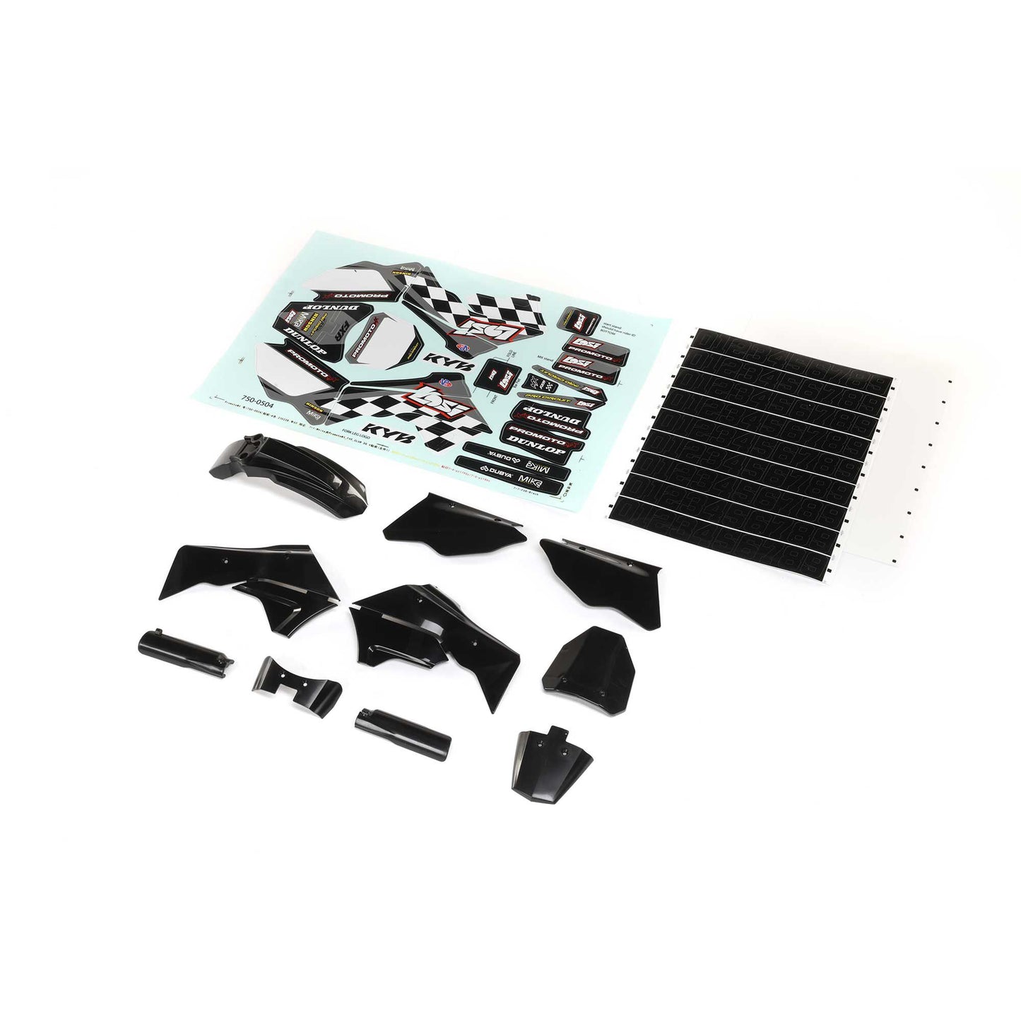 Losi Black Plastics with Wraps: PM-MX/SM LOS260006