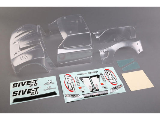 Losi Complete Body Set, Clear: 5ive-T 2.0 LOS350006