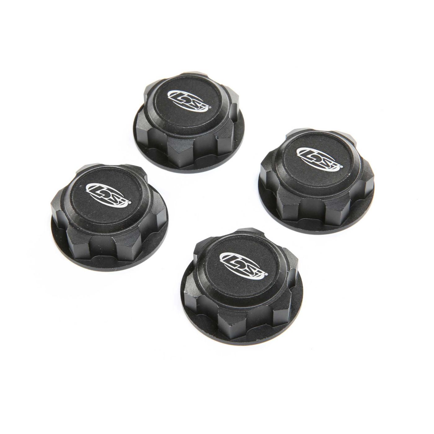 Losi Wheel Nut, Captured, Black (4): DBXL-E 2.0 LOS352009
