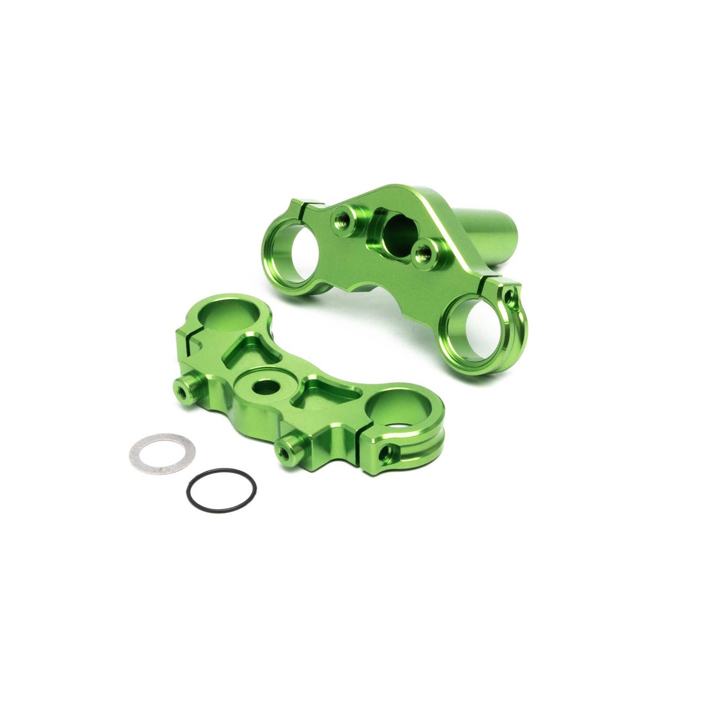 Losi Aluminum Triple Clamp Set, Green: PM-MX/SM LOS364008
