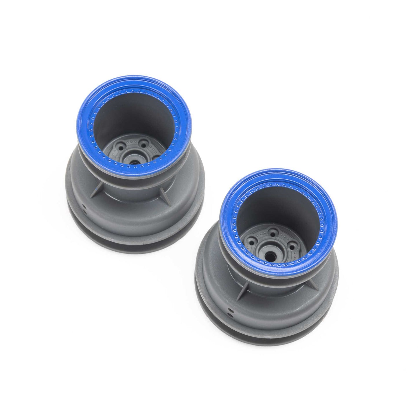 Losi MT Wheel, Blue Beadlock, Lt Grey(2): Mini LMT LOS41046