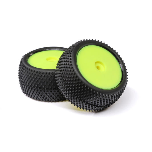 Losi Big Shot, Rear, Mounted Tires, Yellow (2): Mini B LOS41050
