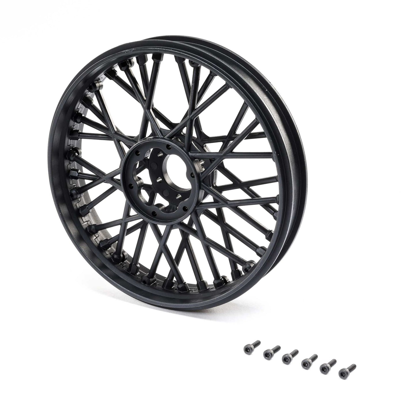 Losi Front Wheel Set, Black: Promoto-MX LOS46000